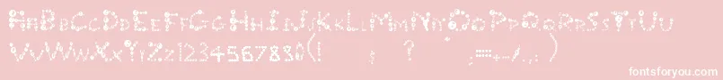 UrCompanysBubblesFantasy Font – White Fonts on Pink Background