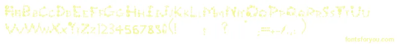 UrCompanysBubblesFantasy-Schriftart – Gelbe Schriften