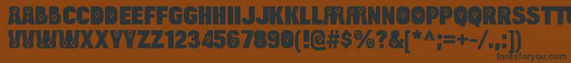 BulltoadfemaleRegular Font – Black Fonts on Brown Background