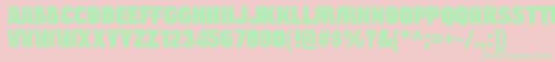 BulltoadfemaleRegular Font – Green Fonts on Pink Background