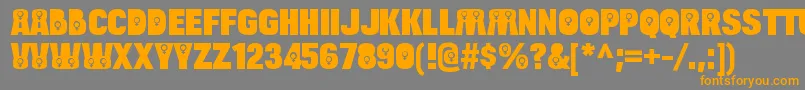 BulltoadfemaleRegular Font – Orange Fonts on Gray Background