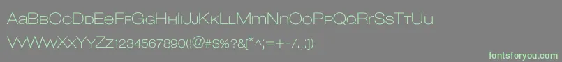 フォントLowvetica – 灰色の背景に緑のフォント