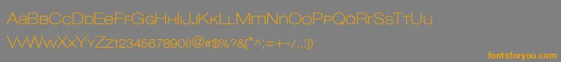 Fonte Lowvetica – fontes laranjas em um fundo cinza