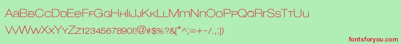 フォントLowvetica – 赤い文字の緑の背景