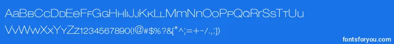 Lowvetica Font – White Fonts on Blue Background