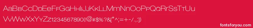 Lowvetica Font – White Fonts on Red Background