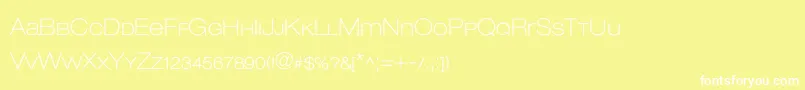 Lowvetica Font – White Fonts on Yellow Background