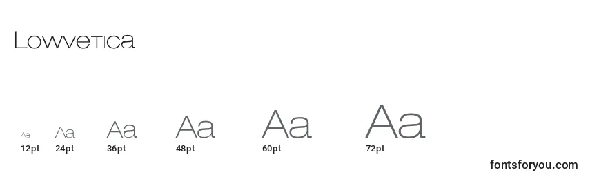 Lowvetica Font Sizes