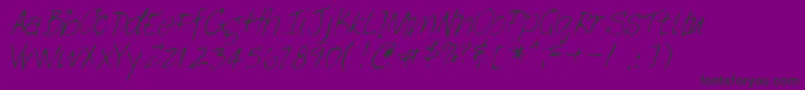 BadeRegular Font – Black Fonts on Purple Background