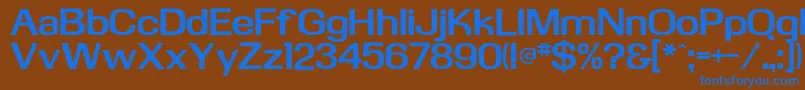KasseflfBold Font – Blue Fonts on Brown Background