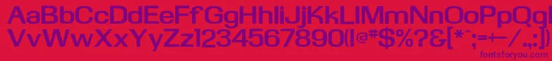 KasseflfBold-Schriftart – Violette Schriften auf rotem Hintergrund