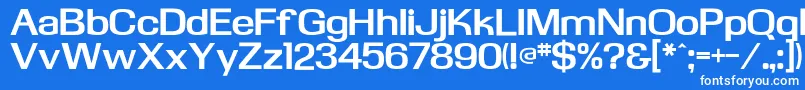 フォントKasseflfBold – 青い背景に白い文字