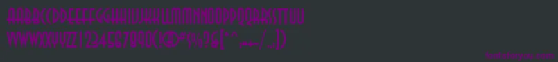 Ann55C Font – Purple Fonts on Black Background