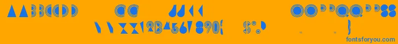 Rimsar Font – Blue Fonts on Orange Background