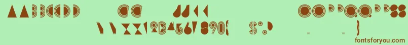 Шрифт Rimsar – коричневые шрифты на зелёном фоне