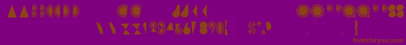 フォントRimsar – 紫色の背景に茶色のフォント