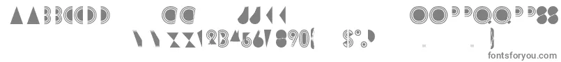 Rimsar-fontti – harmaat kirjasimet valkoisella taustalla