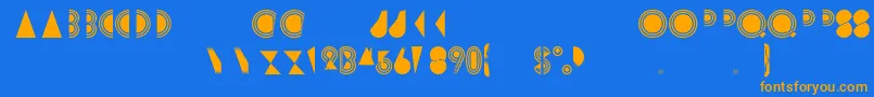 Rimsar Font – Orange Fonts on Blue Background