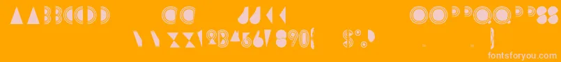 Rimsar-fontti – vaaleanpunaiset fontit oranssilla taustalla