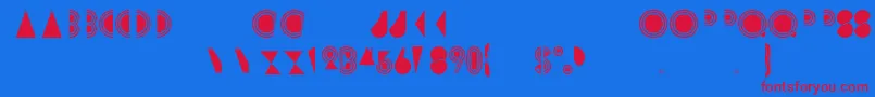 Rimsar Font – Red Fonts on Blue Background