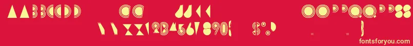 Rimsar Font – Yellow Fonts on Red Background