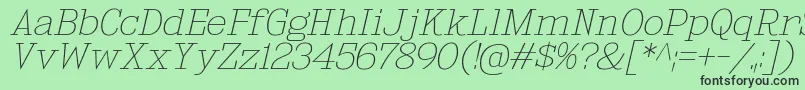 KingsbridgeExUlIt Font – Black Fonts on Green Background