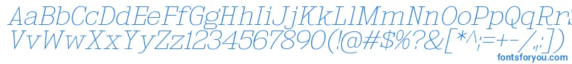 KingsbridgeExUlIt Font – Blue Fonts on White Background