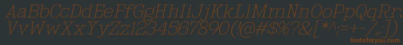 KingsbridgeExUlIt Font – Brown Fonts on Black Background