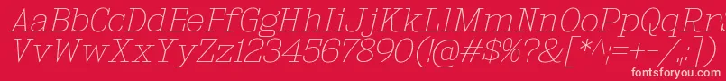 KingsbridgeExUlIt Font – Pink Fonts on Red Background