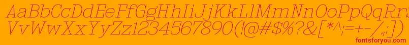 KingsbridgeExUlIt Font – Red Fonts on Orange Background