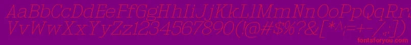 KingsbridgeExUlIt Font – Red Fonts on Purple Background