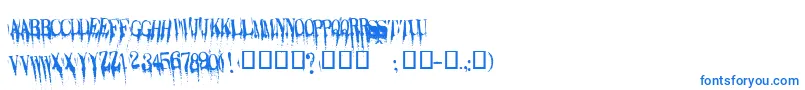 Шрифт Caracura – синие шрифты на белом фоне