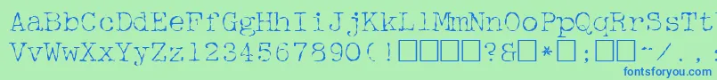 Mcgf Font – Blue Fonts on Green Background