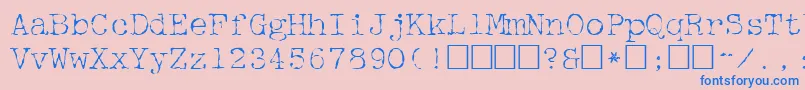 Mcgf Font – Blue Fonts on Pink Background