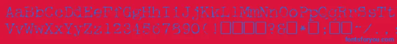 Mcgf Font – Blue Fonts on Red Background