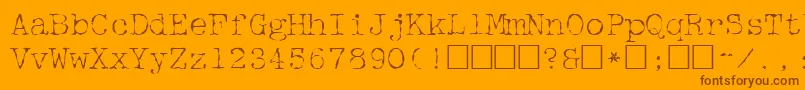 Mcgf Font – Brown Fonts on Orange Background