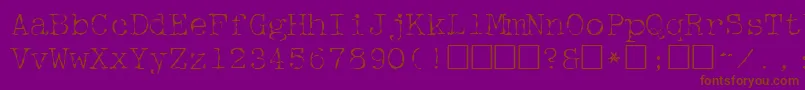 Mcgf Font – Brown Fonts on Purple Background