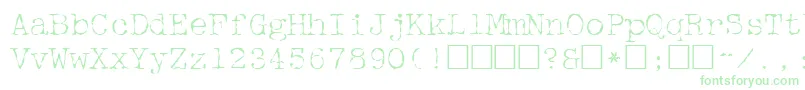 Mcgf Font – Green Fonts on White Background