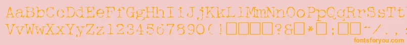 Mcgf Font – Orange Fonts on Pink Background