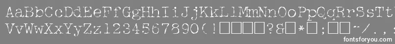 フォントMcgf – 灰色の背景に白い文字