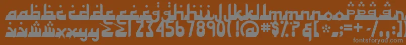 Czcionka AlhambraDeep – szare czcionki na brązowym tle