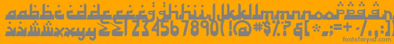 AlhambraDeep Font – Gray Fonts on Orange Background