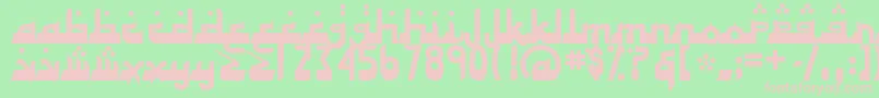 AlhambraDeep Font – Pink Fonts on Green Background