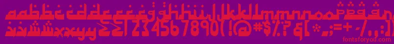 AlhambraDeep Font – Red Fonts on Purple Background