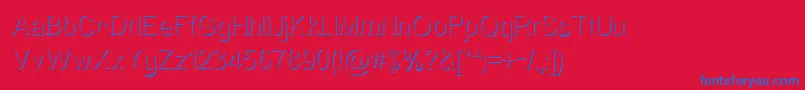 Primelep Font – Blue Fonts on Red Background