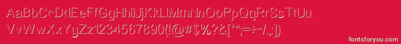 Primelep Font – Green Fonts on Red Background