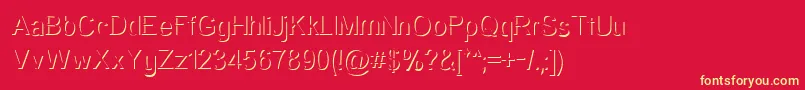 Primelep Font – Yellow Fonts on Red Background