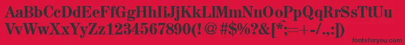 A850RomanMediumRegular Font – Black Fonts on Red Background