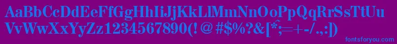 A850RomanMediumRegular Font – Blue Fonts on Purple Background