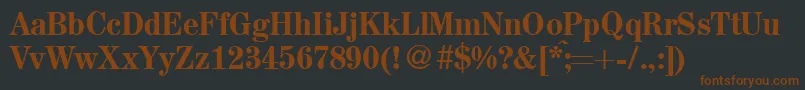 A850RomanMediumRegular Font – Brown Fonts on Black Background